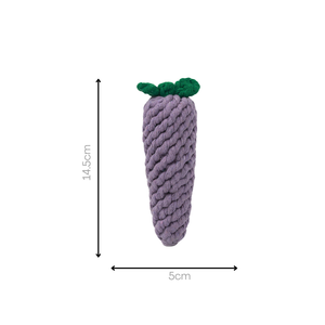 Jouet en corde pour chien, aubergine réaliste faite à la main, application personnalisée - Product Image 4