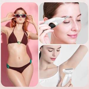 Depiladora y Recortadora Eléctrica 5 en 1 para Mujer, con Cinco y Doble Cuchillas, Lavable, para Cuerpo, Área Púbica, Bikini, Axilas, Piernas y Nariz - Product Image 1