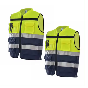 Gilet de sécurité thermique respirant réfléchissant jaune Orange haute visibilité conception de logo personnalisé Construction en maille à plusieurs poches - Product Image 5