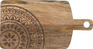 Handmade Mandala <b>Engraved</b> Mango Wood Chopping Board Wooden Serving Platter with Handle | Eco-Friendly Kitchen Cutting Board - Product Image 5