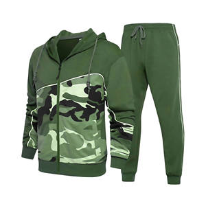 Conjunto Deportivo Personalizado para Hombre, Dos Piezas, Pantalones Jogger y Chaqueta con Cremallera Completa, Talla Grande, Informal, Deportivo de Invierno, 100% Algodón, Color Sólido - Product Image 6