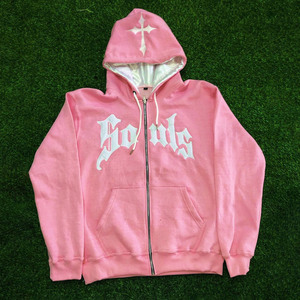 Wholesale Heavyweight 350 Gsm Knitted Cotton Oversized Hoodie Men Breathable Eco-Friendly Custom Screen Logo Zipper-Up Winter - Product Image 1