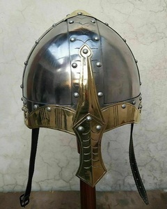 Casque de chevalier Viking Norman avec doublure Casque de reproduction médiévale maison et décoration Cadeaux d'Halloween - Product Image 5