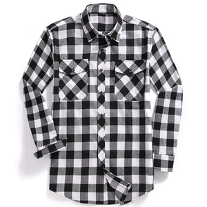Camisa de Franela a Cuadros Informal para Hombre y Mujer, de Algodón Ligero o Mezcla, Tejido Teñido Personalizado de Primera Calidad - Product Image 6