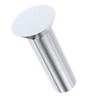 Rivet solide à tête fraisée (norme DIN 661/ISO) - Acier inoxydable, diamètre 4 mm, diamètre de la tête 13 mm, classe 8, finition brillante pour