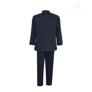 High Standard Quality Modern Fit Style Baju Melayu Cekak Musang Suit Fabrication with Rayon Mixed Spandex