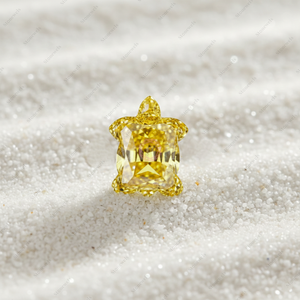 Diamant synthétique cultivé en laboratoire certifié IGI GIA, 5 carats, HPHT CVD, jaune fantaisie, VVS VS, en vrac - Product Image 2