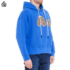 Derniers pulls à capuche personnalisés pour hommes avec broderie en chenille sweats à capuche avec broderie en chenille 100% coton pour hommes - Product Image 4