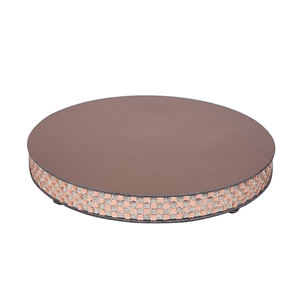 Soporte de pastel de oro rosa Soporte de pastel de diseño elegante hecho a mano Más vendido y de alta calidad En gran oferta Soporte de pastel de uso de boda y panadería - Product Image 1