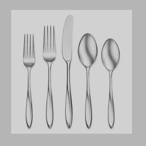 Silver Plated Mirror Polished Triangle End Handle Stainless Steel <b>Cutlery</b> Elegant Dinnerware Knife Fork Set for Back to School - Product Image 6