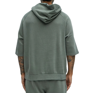 Sudaderas con capucha de algodón y poliéster para hombre, estampado por sublimación Digital personalizado, diseño de manga corta de gran tamaño, servicio OEM bordado - Product Image 5