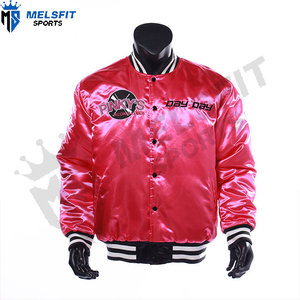 Veste universitaire en satin personnalisée de haute qualité en gros 2026, devant à col montant, broderie, respirante, coupe-vent, veste d'hiver pour homme - Product Image 2