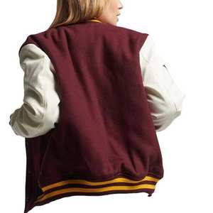 Veste universitaire pour femmes personnalisée OEM manteau Letterman de baseball veste Streetwear surdimensionnée à la mode de style universitaire pour la vente en gros - Product Image 2