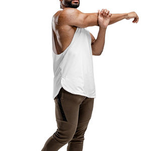 Nouveau Logo personnalisé hommes Sport chemise maille course sans manches 100% coton T-shirt pour hommes coupe ample imprimé entraînement sans manches T-shirt - Product Image 2