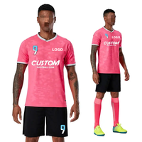 Ensemble de maillots de football personnalisés pour hommes, 100% polyester, léger, séchage rapide, antibactérien, respirant, anti-UV, extensible, manches courtes, blanc