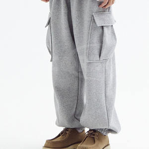 กางเกงสเวตเตอร์ผู้ชายไซส์ใหญ่พิเศษ, กางเกงแฟชั่นแบบหลายกระเป๋าระบายอากาศได้ดีใส่สบายกางเกงทรงหลวมกางเกงคาร์โก้ฤดูหนาว - Product Image 5