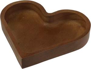 Plateau en bois décoratif en forme de cœur, bol à clés, plat à bijoux, rangement de bureau, organisateur de colliers, plateau pour aliments, fournisseur - Product Image 5