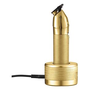 Tondeuse à cheveux professionnelle dorée avec base de charge USB, lame en acier inoxydable, fonction étanche pour usage domestique - Type de prise US - Product Image 1
