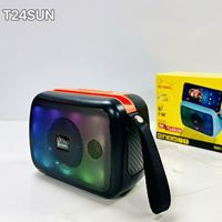 Enceinte solaire T24SUN avec lumière RGB dynamique, Boombox de fête en extérieur, Stéréo à basses profondes, Portable, Vente en gros