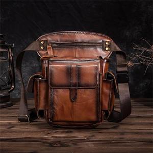 Customizable Waterproof <b>Travel</b> Walking Sports Gym Running Fanny Pack <b>Belt</b> Bags Leather Waist Bag for Men LWB-0007 - Product Image 2