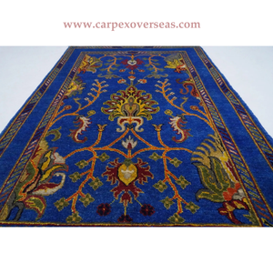 Tapis fait main de style floral afghan de dernière conception pour le salon à la maison taille personnalisée antimicrobienne et lavable - Product Image 3