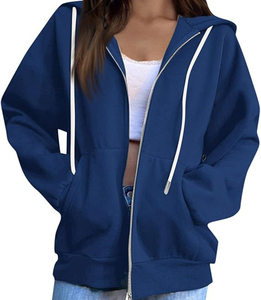Sweats à capuche zippés pour femmes acceptés par OEM Sweatshirt en coton pour femmes Sweatshirts à capuche zippés respirants pour femmes - Product Image 6