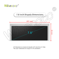Écran LCD TFT Wisecoco 7,8 pouces, résolution 800x300, rétroéclairage LED, luminosité 500 nits, module d'affichage LCD étiré IPS