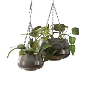 Jardinière suspendue de conception en forme de cône en fer noir couleur jardinière suspendue de qualité supérieure pour la décoration de la maison et du jardin - Product Image 4