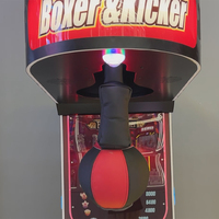 Machine de boxe arcade Iron Arcade avec interface en anglais, fonctionne à pièces, gagnez des billets chanceux à chaque coup, test de force