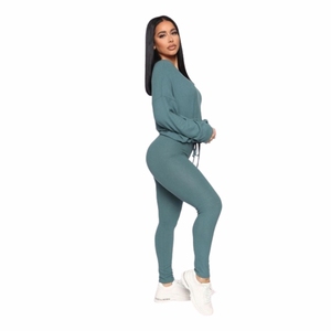 Dernier modèle Ensemble de vêtements de yoga pour femmes Respirant Imperméable 100% Polyester Vêtements de fitness de haute qualité pour gymnases - Product Image 4