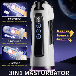 Masturbateur masculin à commande par application, avec fonctions de succion, de poussée et de vibration, pompe à pénis, stimulateur de pénis, vagin de poche, stimulateur de stimulation orale, jouets sexuels pour adultes - Product Image 5