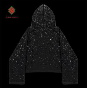 Sudadera con Pedrería Personalizada, Sudadera Brillante, Ropa Urbana Estética, Chaqueta Estilo Y2K - Product Image 2