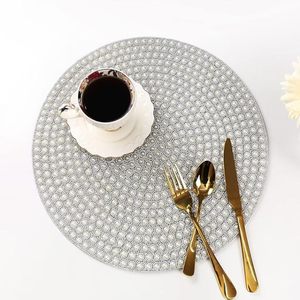 Handcrafted Round <b>Beaded</b> <b>Placemats</b> for Dining Table Wedding Christmas Decoration Family Gathering Parties - Product Image 3