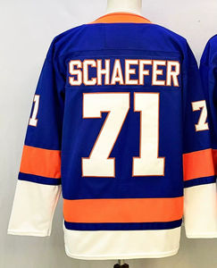 2025 yeni üst dikişli buz hokeyi formalar New York 13 Barzal 71Schaefer 14 Horvat OEM hizmeti 100% Polyester Unisex yetişkin hızlı - Product Image 3