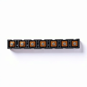 Lève-borne pour bornier PCB 6 mm 3 pôles 7,5 mm à ressort en laiton cuivre UL 300 V 30 A - Product Image 2