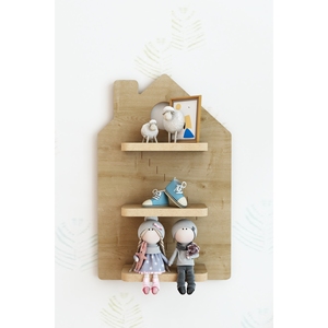 Wooden <b>Decorative</b> Wall <b>Shelf</b> 51x33 cm - Modern Wall Organizer and Display <b>Shelf</b> - Product Image 1
