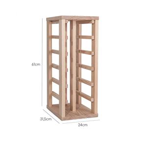 Portabottiglie da Scaffale WELL HOME per 12 Bottiglie, Finitura Non Verniciata, Accessorio Elegante e Resistente per Bar Domestico - Product Image 3