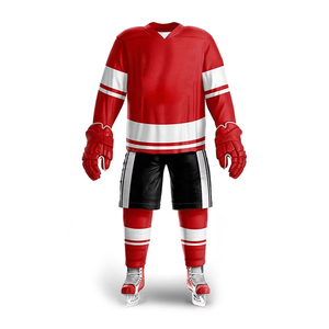 Ensemble de vêtements de sport de hockey sur glace confortable et imprimé, séchage rapide, avec logo personnalisé, faible MOQ, uniforme - Product Image 1