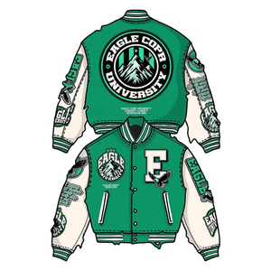 แจ็กเก็ตเบสบอลสำหรับผู้ชายเสื้อแจ็กเก็ตแบบมีซิปปักโลโก้ตามสั่ง - Product Image 6