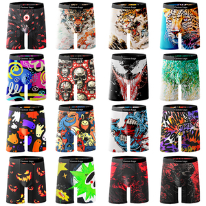 Calzoncillos Boxer para Hombre, Ropa Interior con Estampado de Tigre Mítico Chino, Logotipo Personalizado, Tejido Suave y Transpirable, Estilo Artístico - Product Image 2