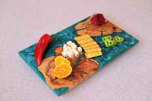 Tabla de Cortar Funcional de Resina y Madera, Hecha con Madera de Acacia y Madera de Mango para Cortar y Servir - Product Image 5