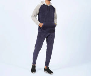 Venta al por mayor personalizado Unisex Sweat Suit pantalones Jogger hombres pulóver sudaderas con capucha 2 piezas Set Sweat suits Unisex chándal - Product Image 1