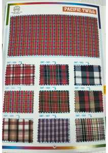 ผ้าเช็คย้อมเส้นด้ายคอตตอนสำหรับชุดนักเรียนวัสดุทอ100% - Product Image 3