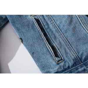 2025 Chaquetas vaqueras de algodón 100% personalizadas para hombre, chaqueta informal de bolsillo de Color sólido para hombre, estilo Primavera, ropa de hombre de alta calidad - Product Image 5
