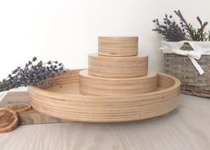 Plateau rond en bois, plateau Montessori, plateau de tri extérieur, plateaux en bois, décor à la maison, plateau en bois décoratif naturel Montessori - Product Image 2