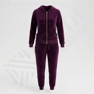 Survêtement pour femmes en velours avec logo personnalisé, respirant, design professionnel, prix bas, nouvelle arrivée, survêtement pour femmes en deux pièces - Product Image 1