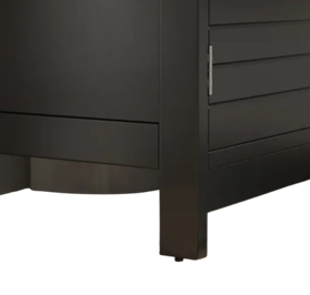 Armoire de salon moderne traditionnel en bois massif avec étagères réglables Design écologique - Product Image 3