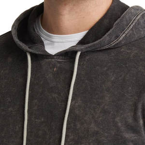 2024 invierno nuevo estilo High Street Casual pulóver sudaderas con capucha hombres hecho a medida 100% algodón lavado ácido patrón impreso Anti-retráctil - Product Image 5