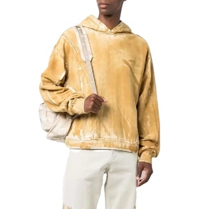 100% Cotton Plain Streetwear Washed <b>Thick</b> <b>Fleece</b> Hoodie Custom Logo Winter Warm Acid Wash Hoodies - Product Image 2