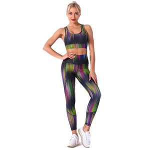 Nouvel ensemble de sport et de yoga pour filles à sublimation, collection 2026, 2 pièces, en Spandex et Nylon de haute qualité, pour femmes - Product Image 5